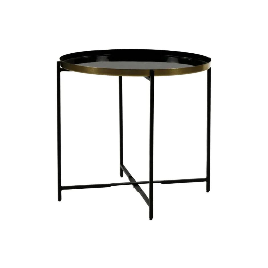 Pomax Concepts Modulaires-FLEX - plateau M - email - métal - DIA 55 x H 2 cm - noir