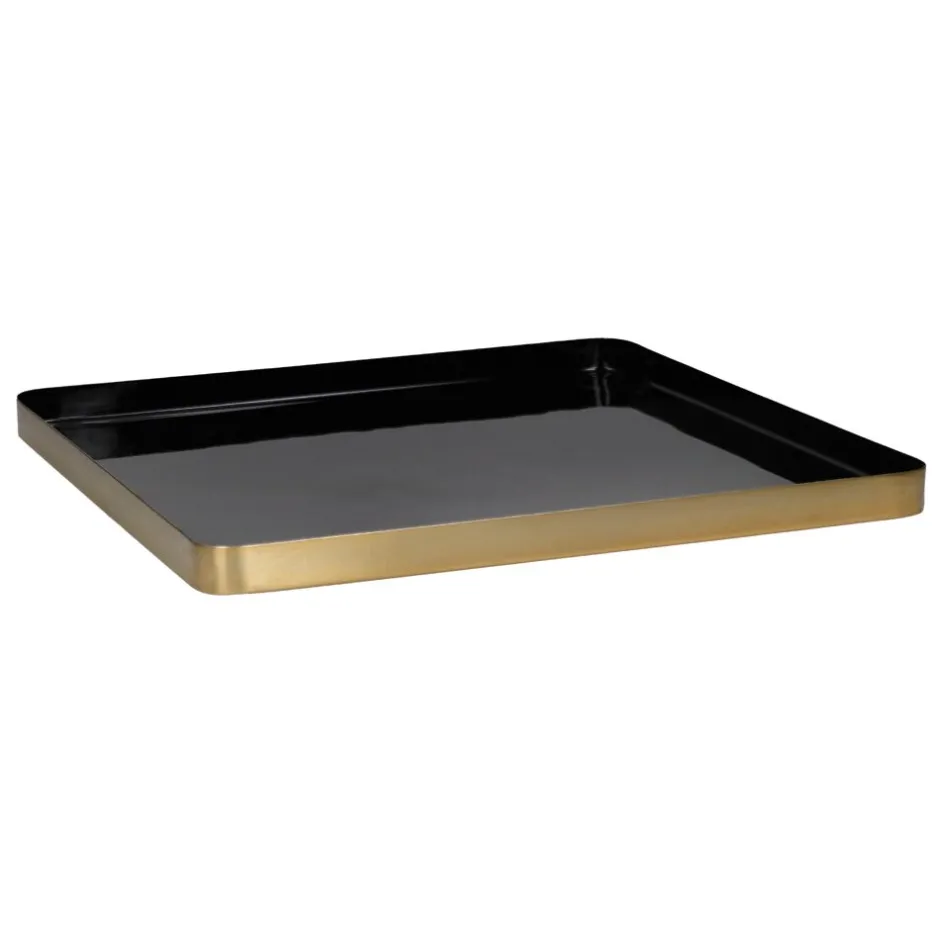 Pomax Concepts Modulaires-FLEX - plateau M - email - métal - L 40 x W 40 x H 2 cm - noir