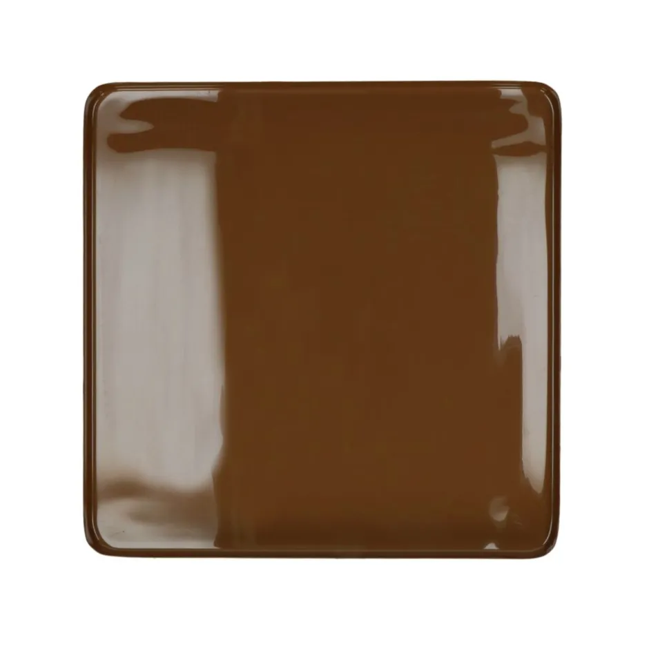 Pomax Concepts Modulaires-FLEX - plateau S - email - métal - L 33 x W 33 x H 2 cm - caramel