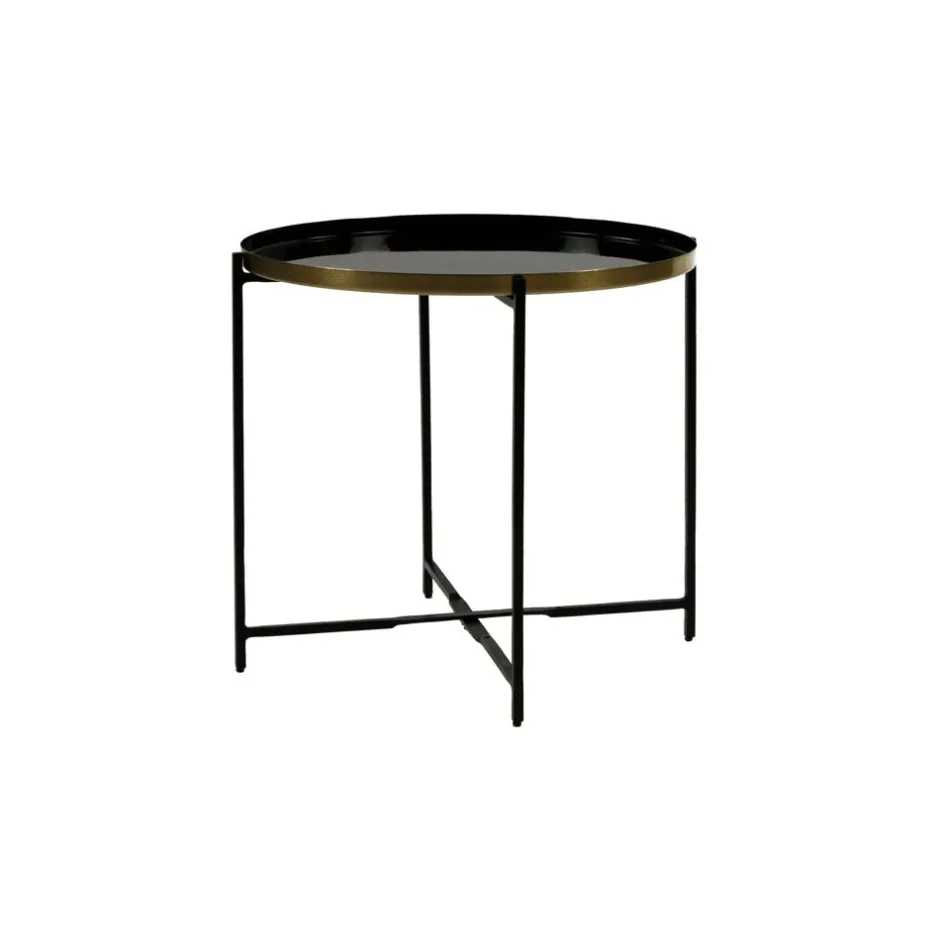 Pomax Concepts Modulaires-FLEX - plateau S- email - métal - DIA 45 x H 2 cm - noir