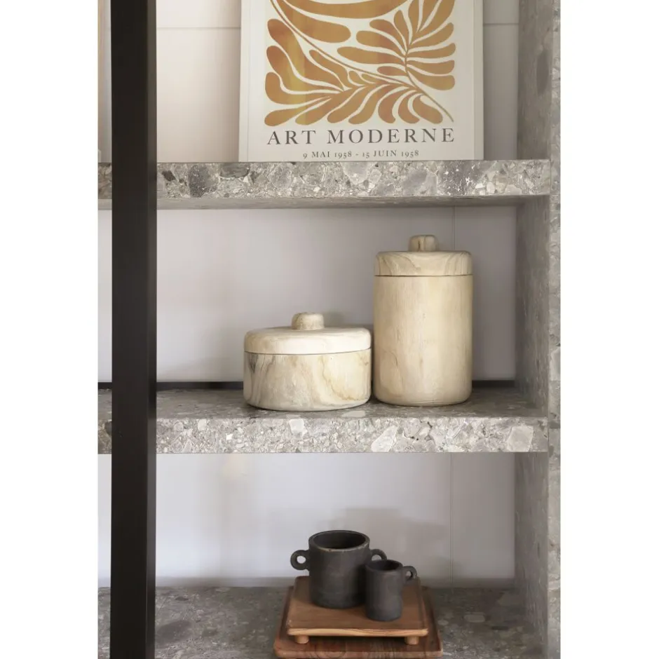 Pomax Tableau / Déco Murale-FOLLAR - toile encadrée avec verre - canvas / verre - L 52,5 x W 3 x H 72,5 cm - safran