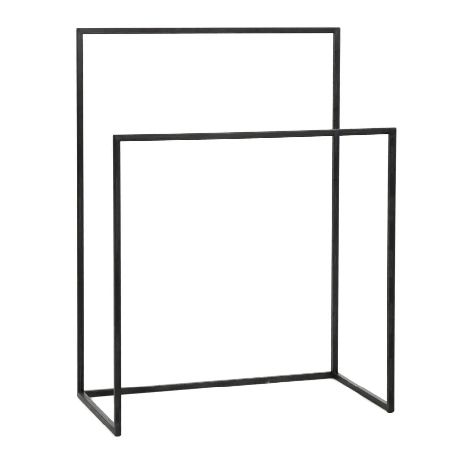 Pomax Étagères-FRITZ - porte-serviette - métal - L 60 x W 30 x H 80 cm - noir