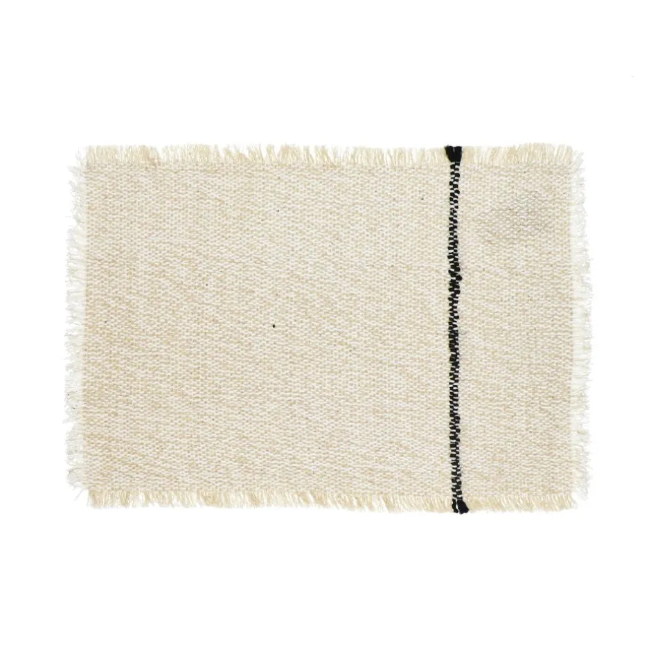 Pomax Linge De Table-FUSE - set de table - coton / viscose - L 48 x W 33 cm - blanc