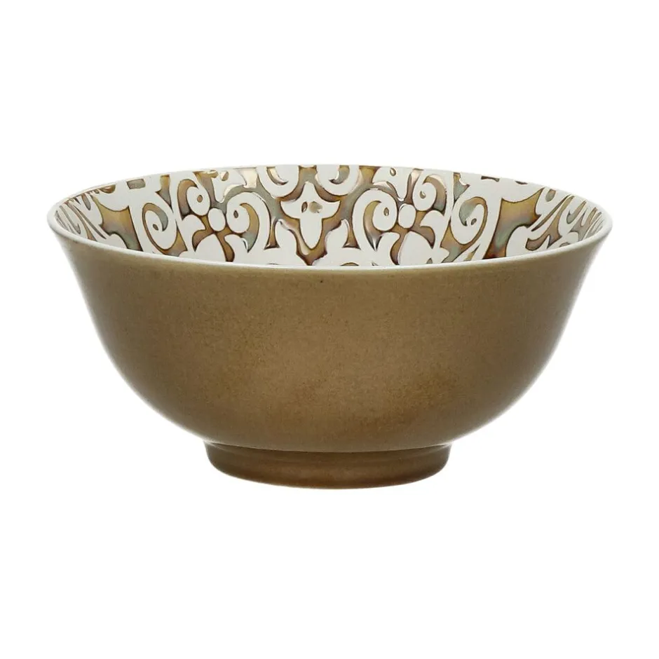 Pomax Vaisselle-GAZELLE - bol à soupe - porcelaine - DIA 15 x H 7 cm - bronze