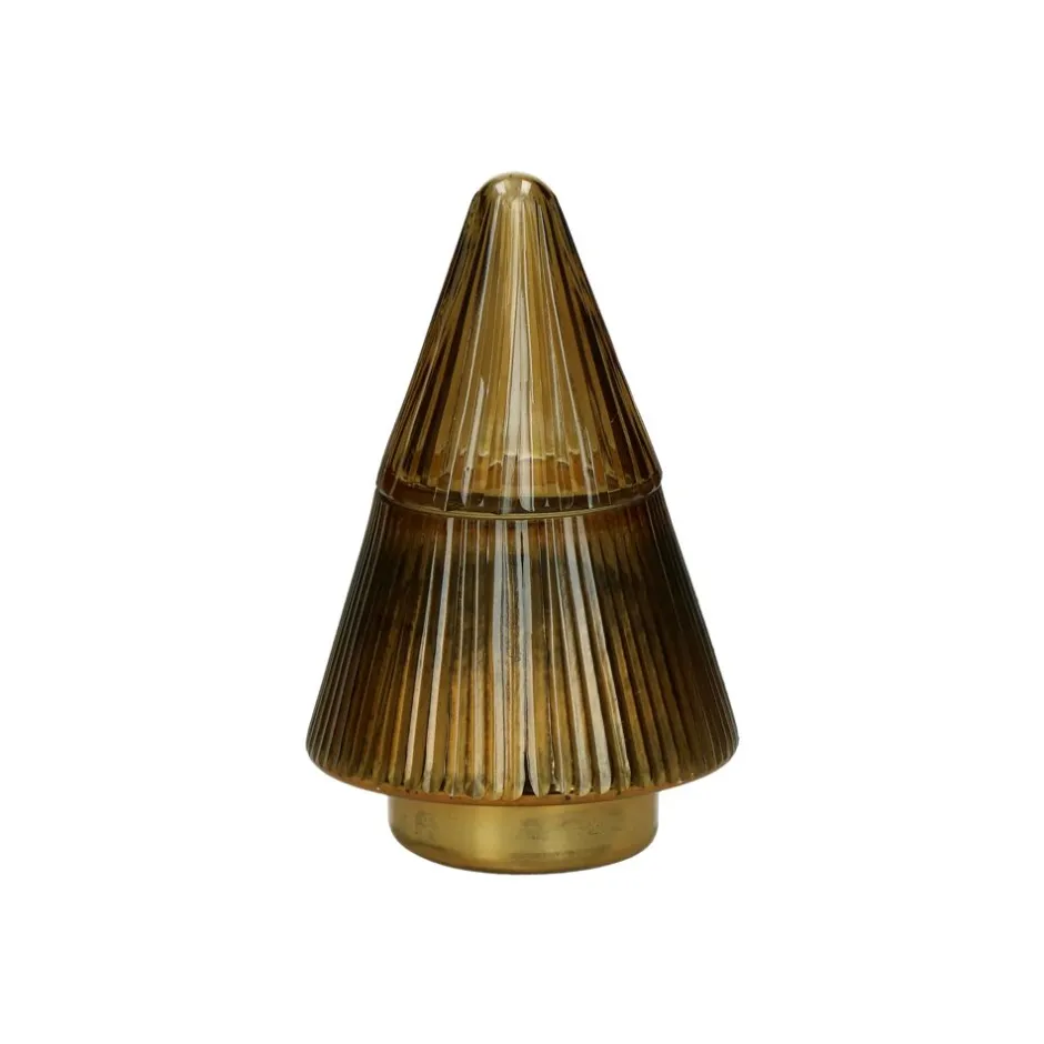 Pomax Senteurs-GLIMMER - bougie parfumée - "oudh" parfum - verre / cire - DIA 12 x H 17 cm - ambre