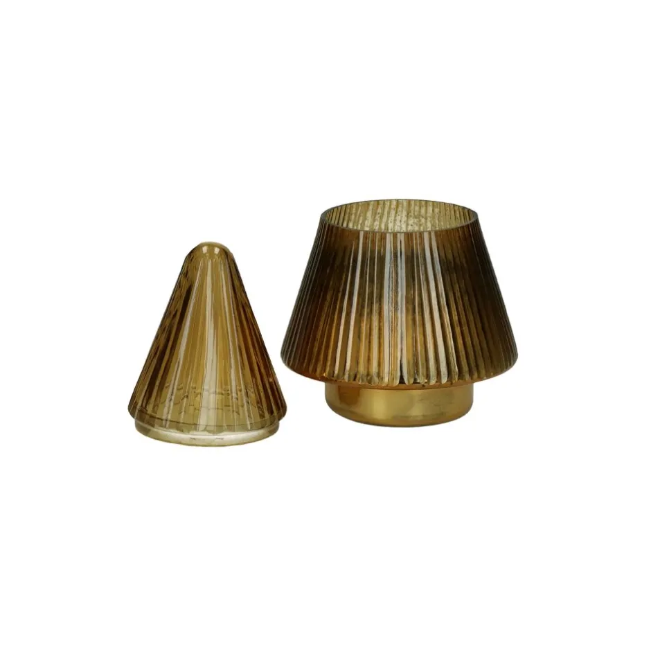 Pomax Senteurs-GLIMMER - bougie parfumée - "oudh" parfum - verre / cire - DIA 12 x H 17 cm - ambre