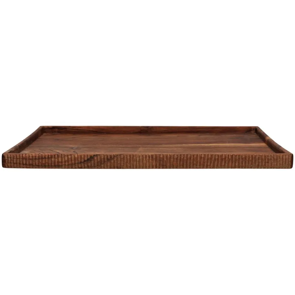 Pomax Plateaux-HOMMAGE - plateau - bois d'acacia - L 50 x W 38 x H 2,5 cm - noyer