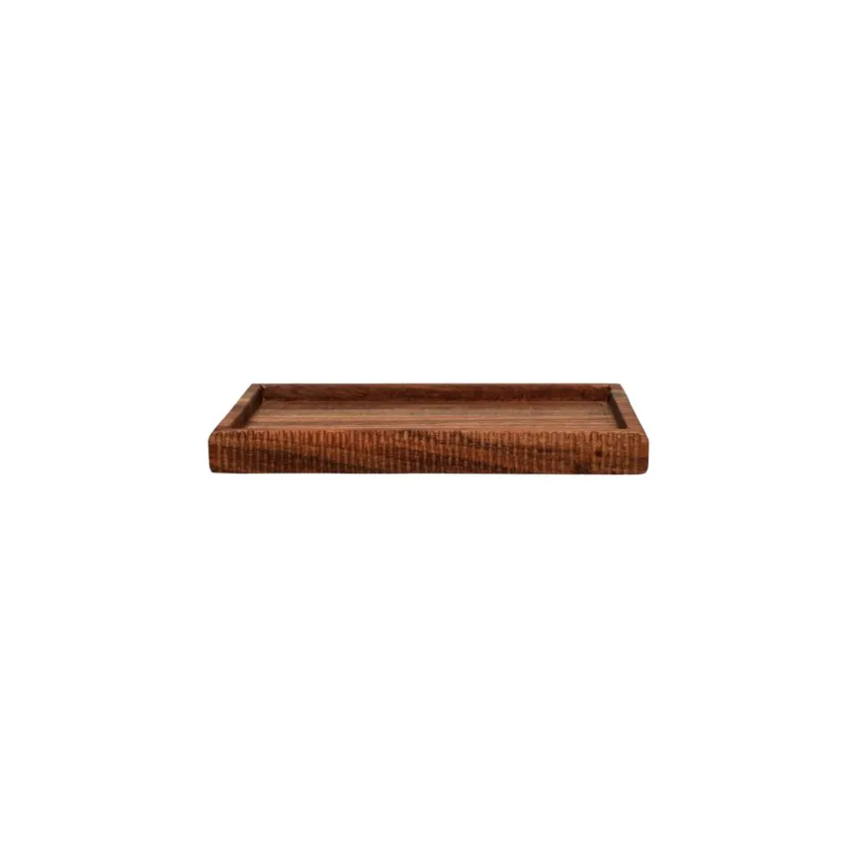 Pomax Plateaux-HOMMAGE - plateau - bois d'acacia - L 28 x W 20 x H 2,5 cm - noyer