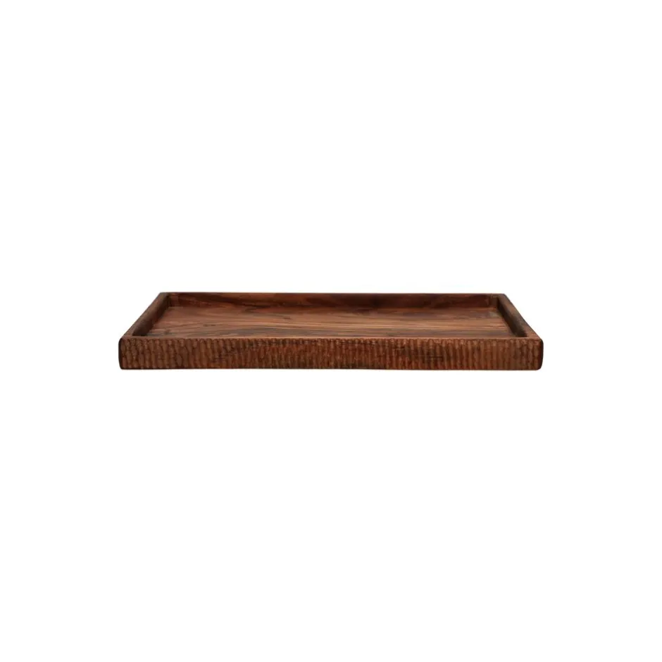 Pomax Plateaux-HOMMAGE - plateau - bois d'acacia - L 34 x W 26 x H 2,5 cm - noyer
