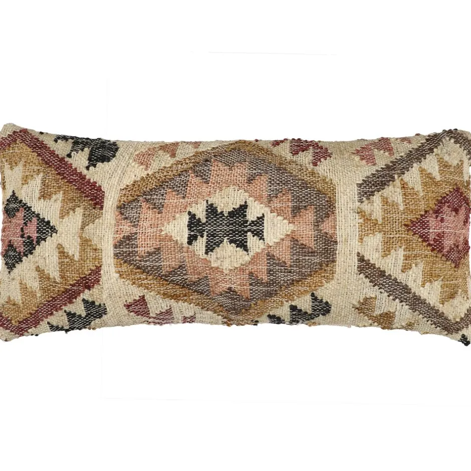 Pomax Coussins-ISIS - coussin lombaire - coton / chanvre - L 80 x W 35 cm - multicolore