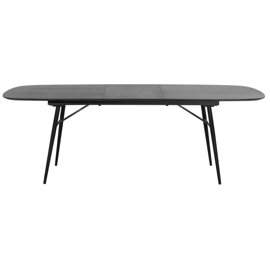 Pomax Tables-ITALO - table extensible - mdf / placage de bois / métal - L 180/230 x W 105 x H 76 cm - noir
