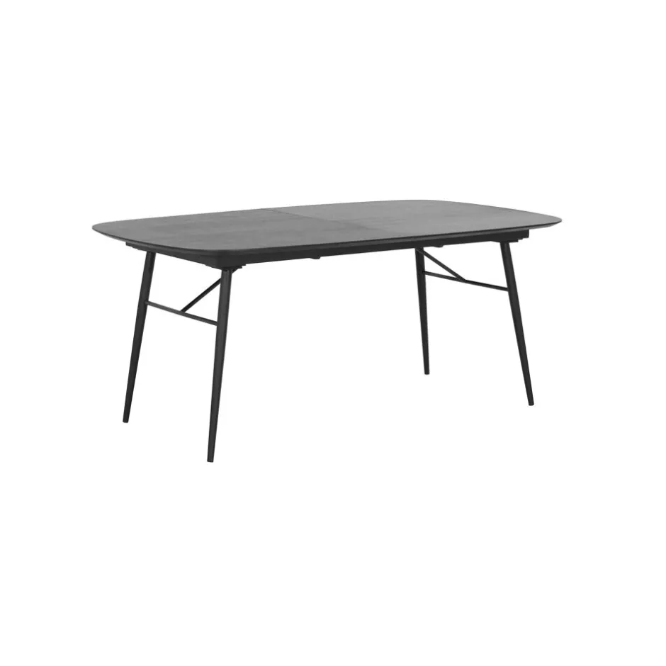 Pomax Tables-ITALO - table extensible - mdf / placage de bois / métal - L 180/230 x W 105 x H 76 cm - noir
