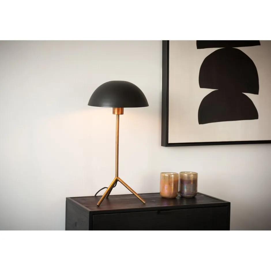 Pomax Lampadaires-JIVE - lampe de table - métal - DIA 24 x H 47 cm - noir