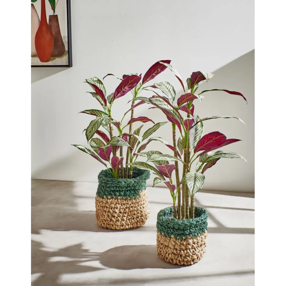 Pomax Plantes-JUNGLE FEVER - plante artificielle en pot - synthétique - H 100 cm - vert
