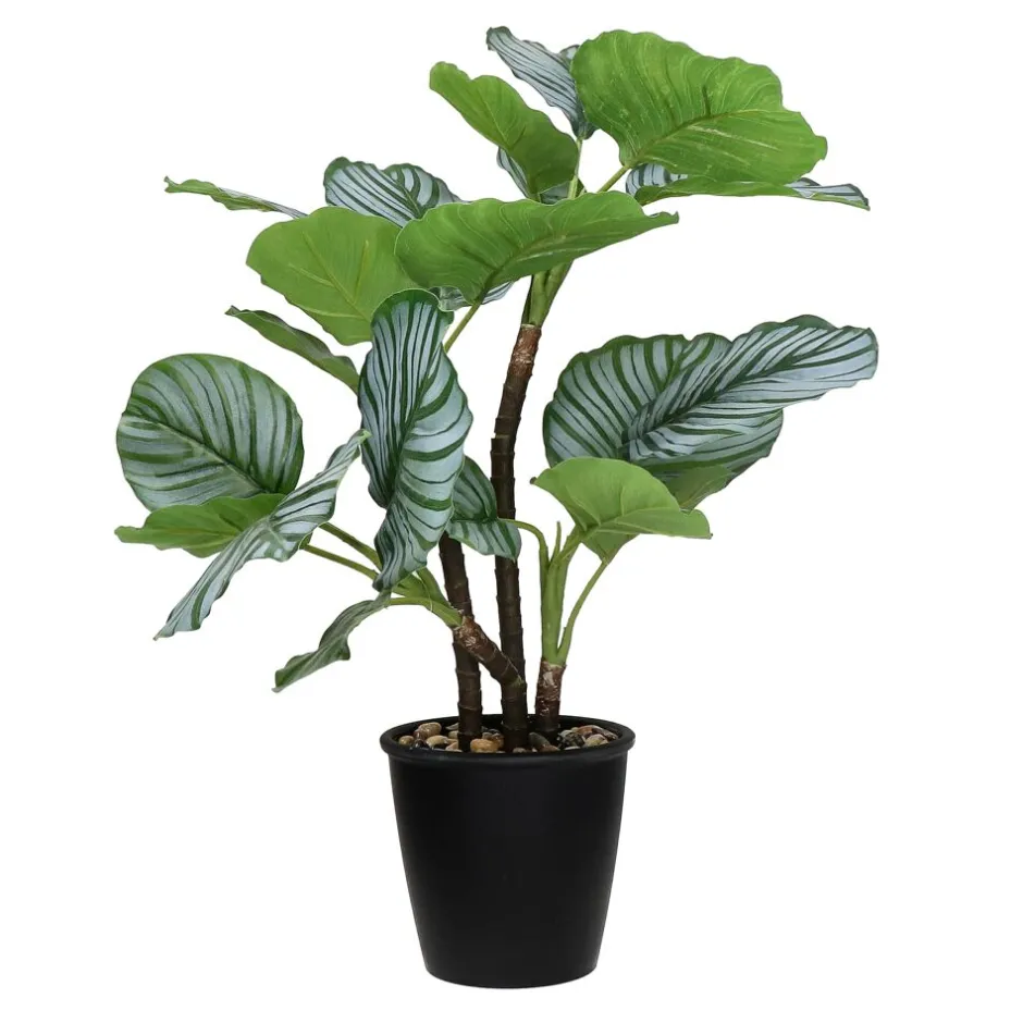 Pomax Plantes-JUNGLE FEVER - plante artificielle en pot - synthétique / métal - H 68 cm - vert