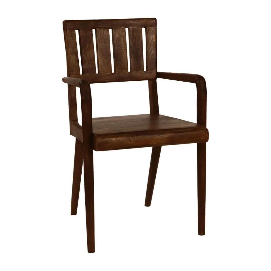 Pomax Chaises-KATO - chaise - bois de mangier - L 54 x W 48 x H 89 cm - noyer