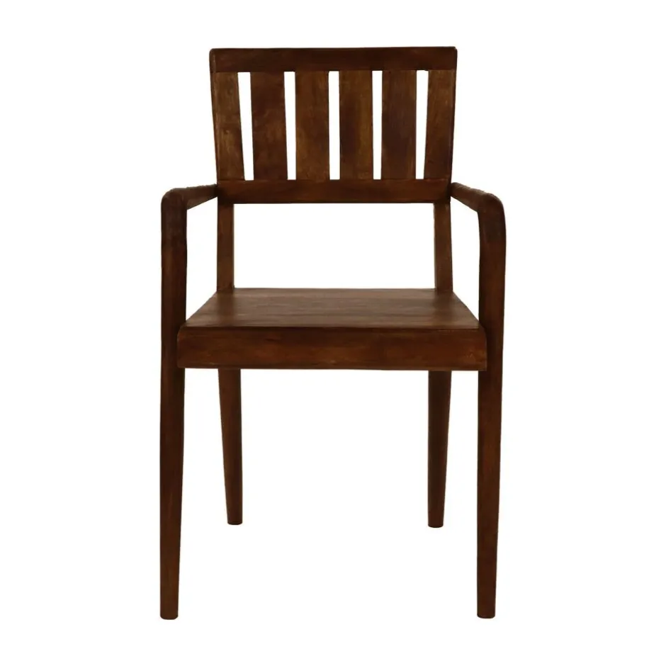 Pomax Chaises-KATO - chaise - bois de mangier - L 54 x W 48 x H 89 cm - noyer