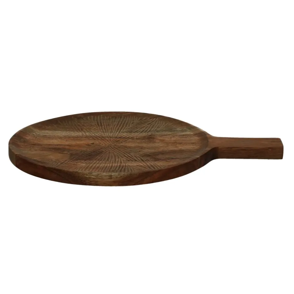 Pomax Accessoires-KERF - dessous de plat - bois d'acacia - - DIA 24,5 x H 1,5 cm - rouille
