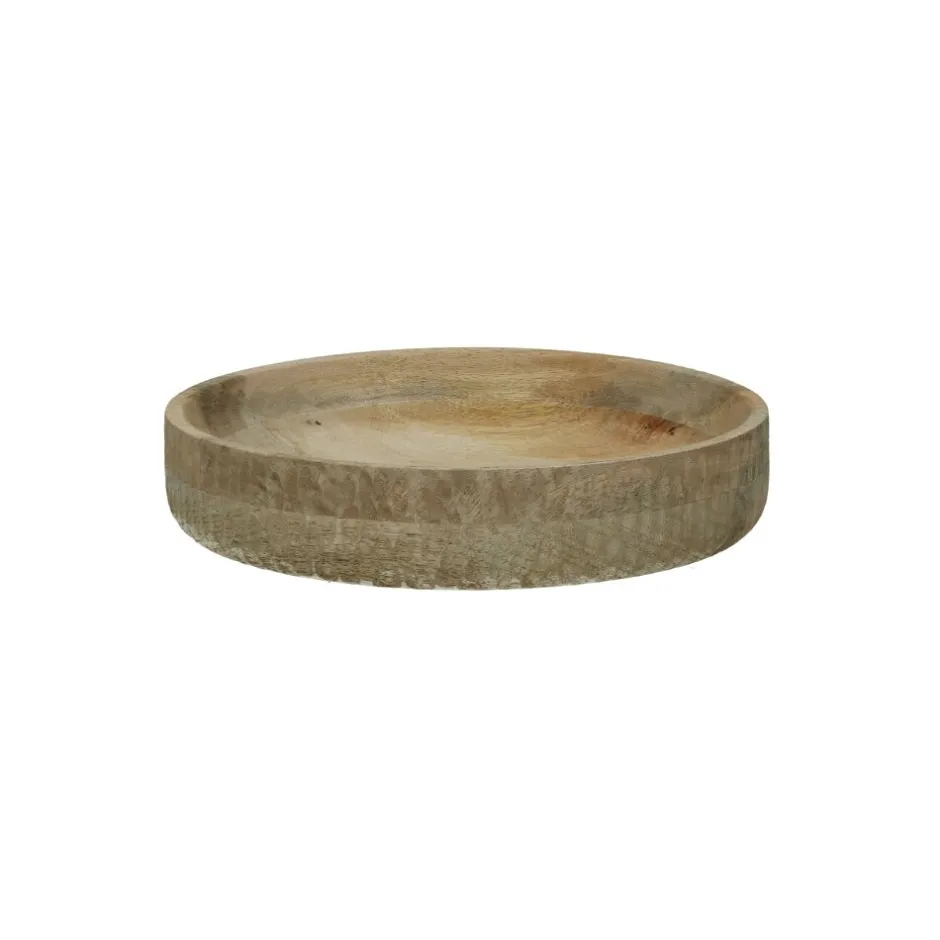 Pomax Saladiers / Plats À Servir-KERF - plat - bois de mangier - DIA 25 x H 5 cm - naturel