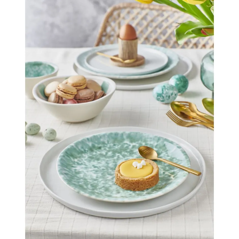 Pomax Accessoires-KERF - set/3 coquetier & sous-assiette & bol d'épices mini - bois de manguier - - DIA 5/9/5,5 x H 6/0,7/2,5 cm - naturel