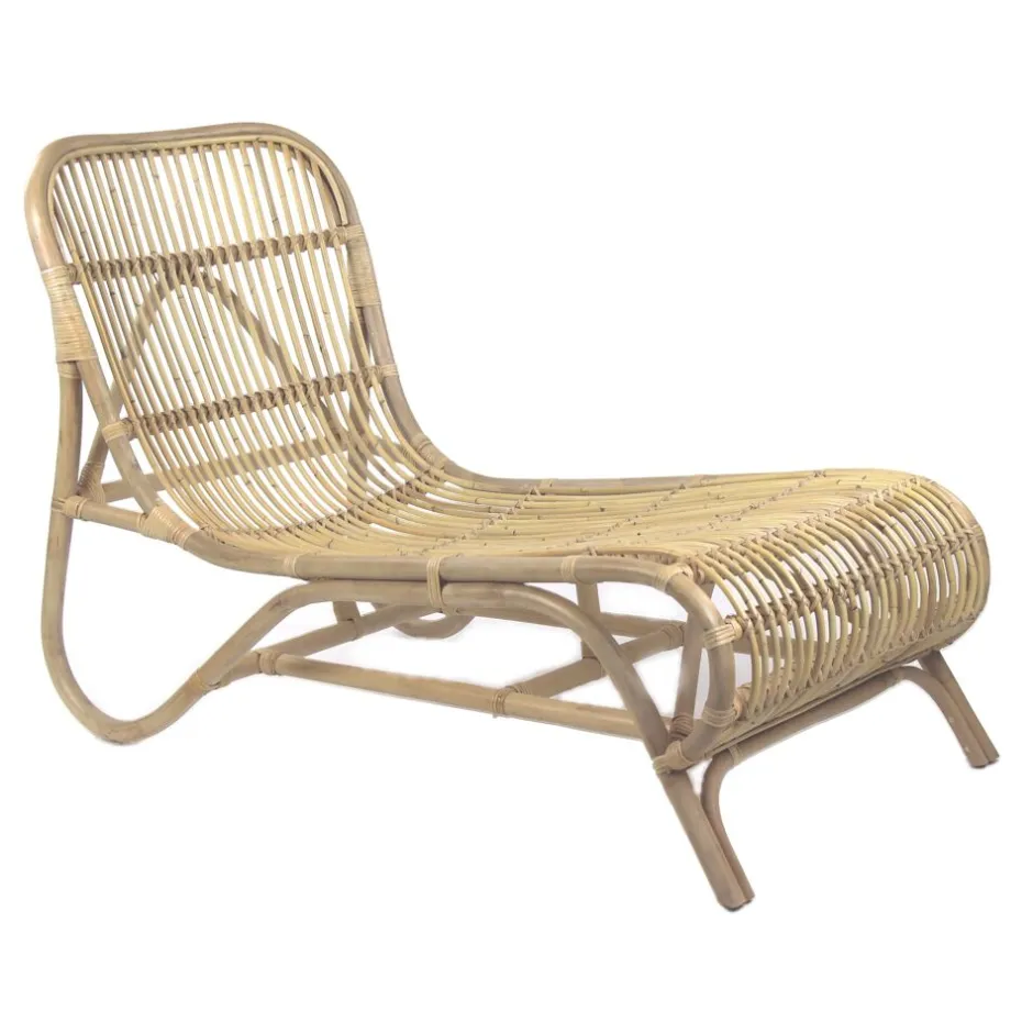 Pomax Canapés-KIM - chaise-longue - rotin - L 66 x W 118 x H 77 cm - naturel