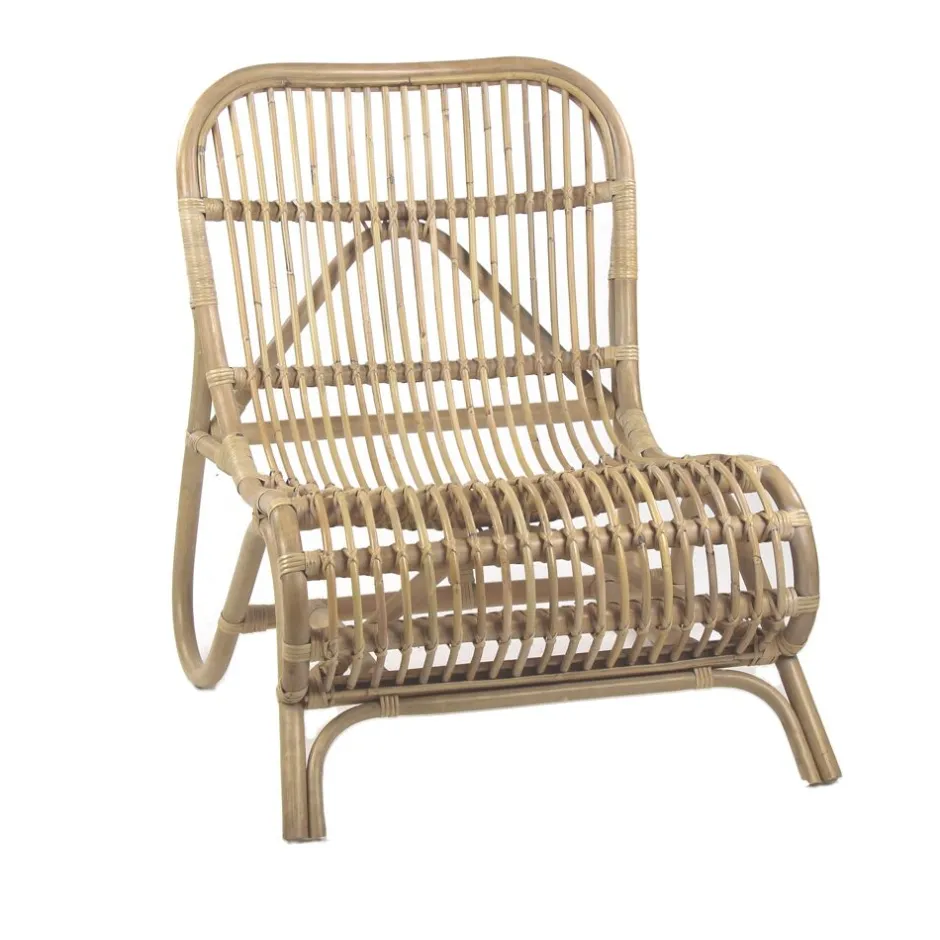 Pomax Canapés-KIM - fauteuil - rotin - L 66 x W 80 x H 77 cm - naturel