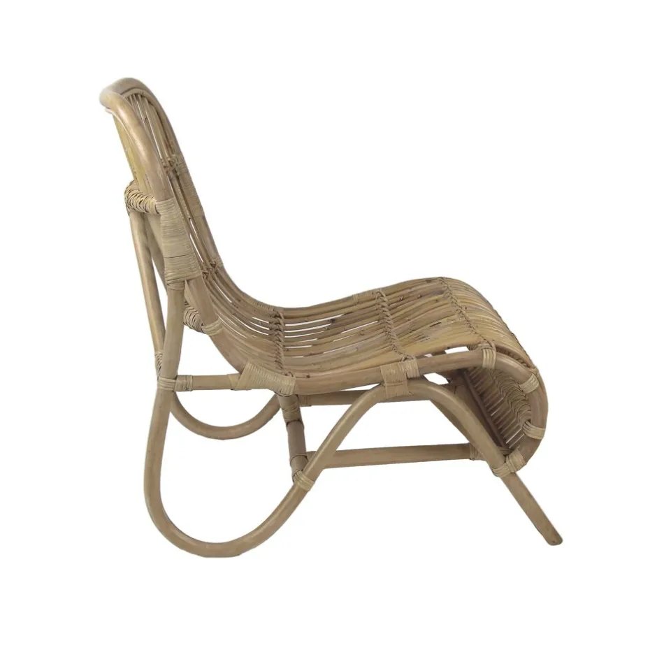 Pomax Canapés-KIM - fauteuil - rotin - L 66 x W 80 x H 77 cm - naturel