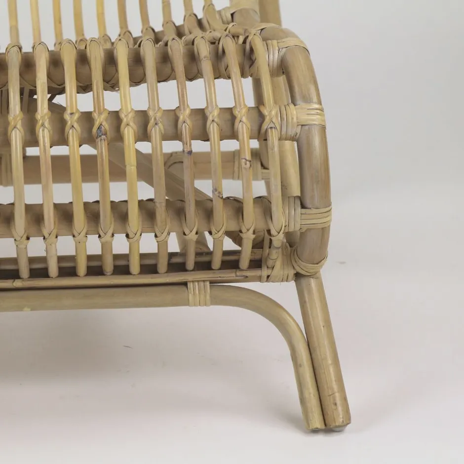 Pomax Canapés-KIM - fauteuil - rotin - L 66 x W 80 x H 77 cm - naturel