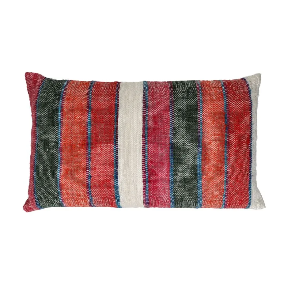 Pomax Coussins-KRETA - coussin - lin / viscose - L 50 x W 30 cm - multicolore