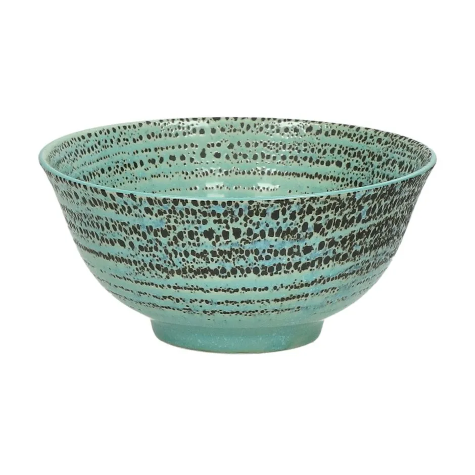 Pomax Vaisselle-KUSAMA - bol à soupe - porcelaine - DIA 15 x H 7 cm - aqua