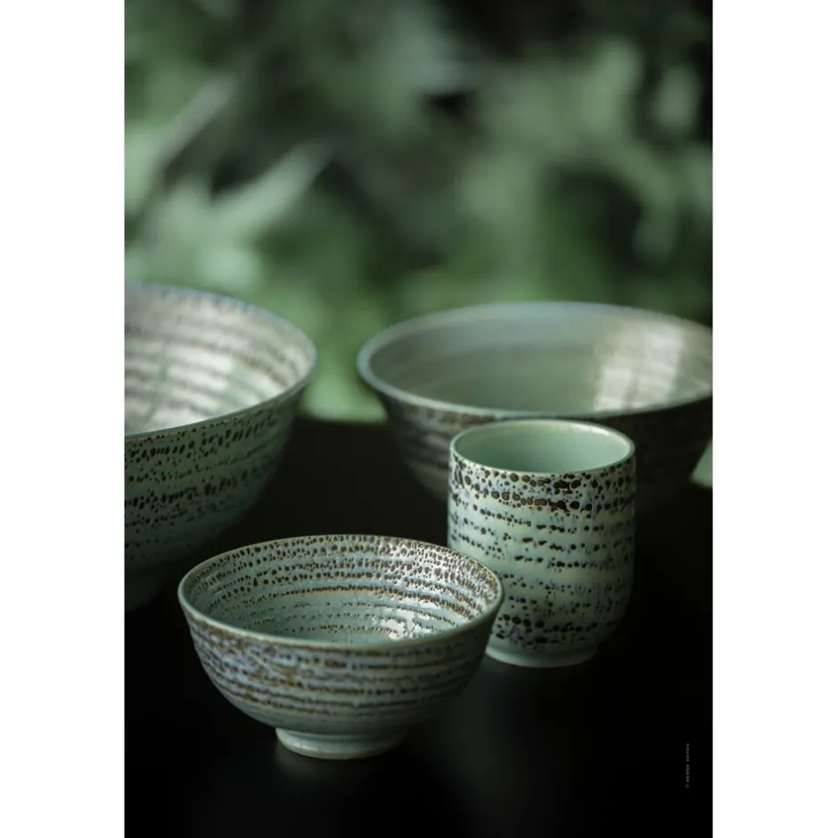 Pomax Vaisselle-KUSAMA - bol à soupe - porcelaine - DIA 15 x H 7 cm - aqua