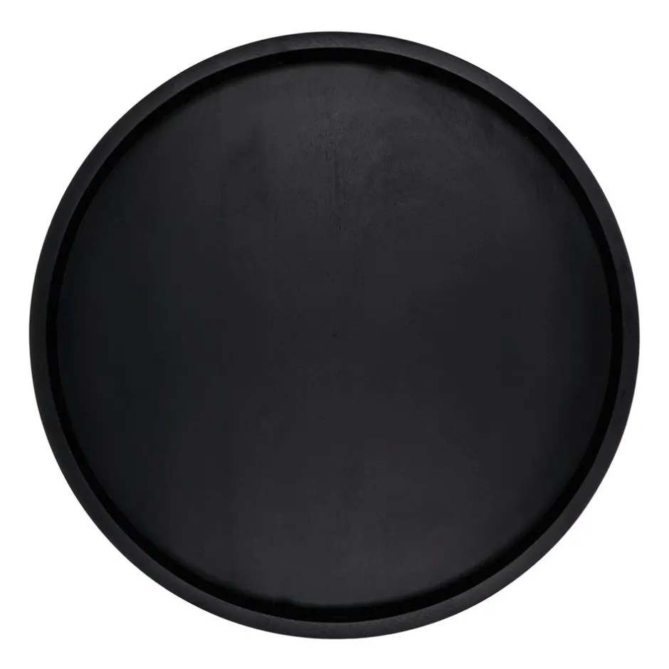 Pomax Concepts Modulaires-LAUREL - dessus de table / plateau - bois de mangier - DIA 55 x H 4 cm - noir