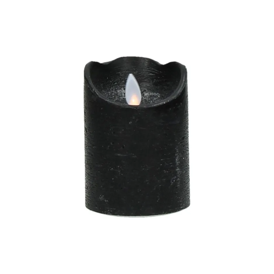 Pomax Bougies Led | Bougies-LED CANDLE - bougie led a/minuteur - synthétique - DIA 7 x H 10 cm - noir