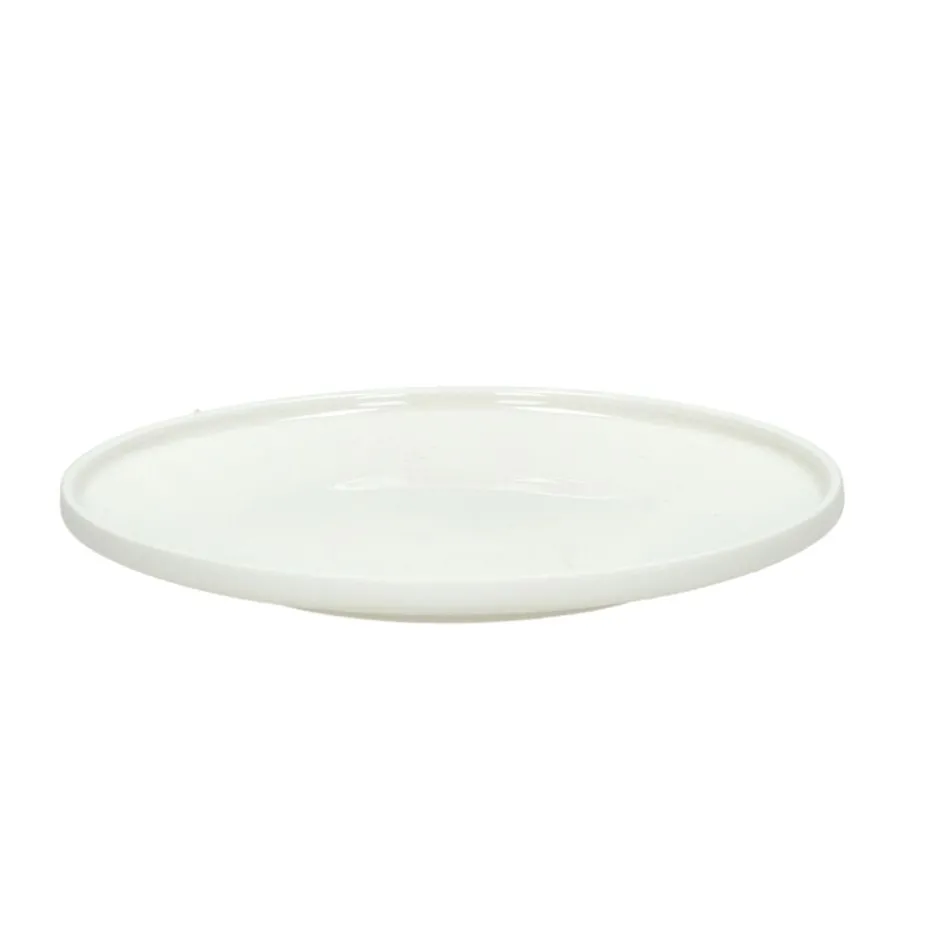 Pomax Vaisselle-LEGGERO - assiette apéritif - porcelaine - DIA 12 x H 1,3 cm - blanc