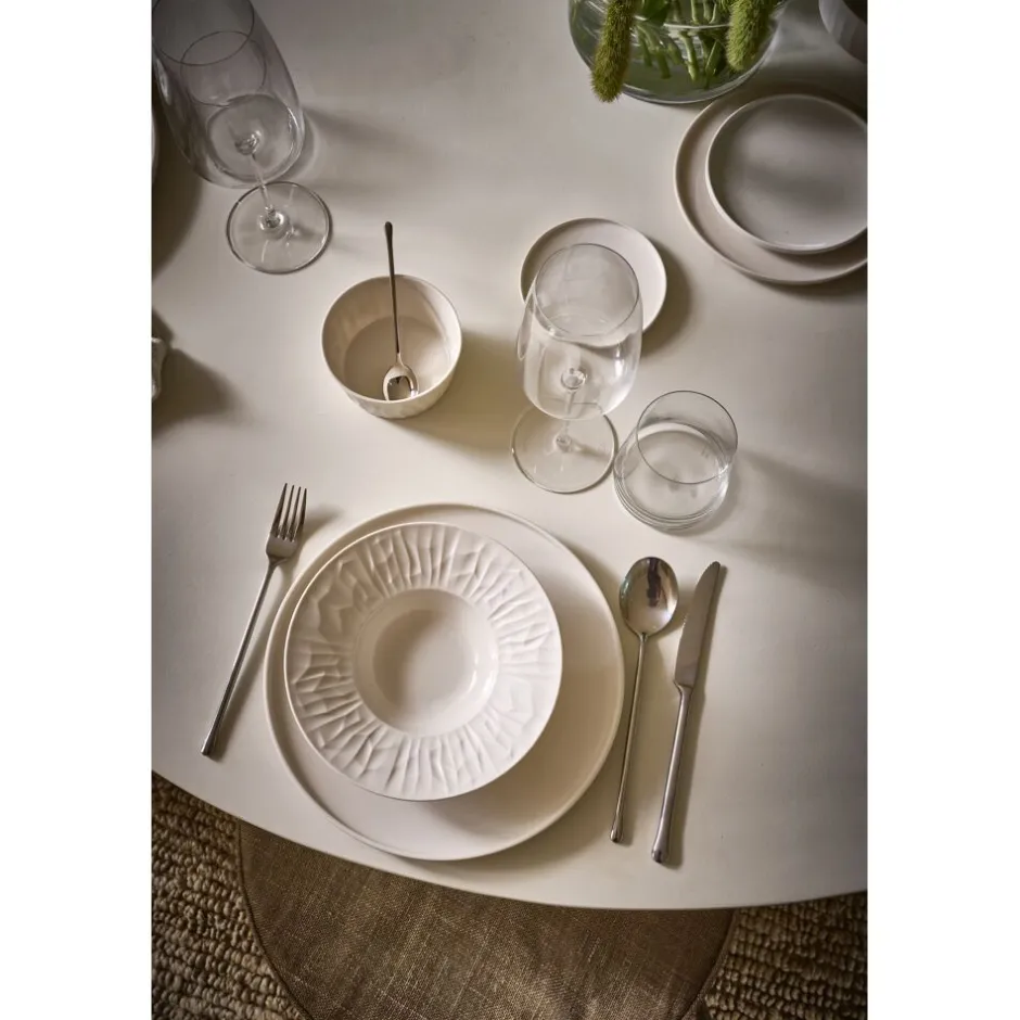 Pomax Vaisselle-LEGGERO - assiette apéritif - porcelaine - DIA 12 x H 1,3 cm - blanc
