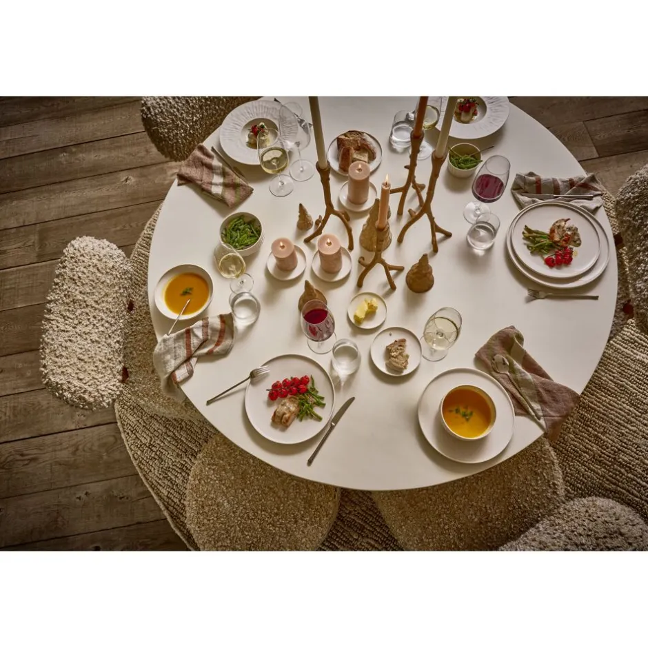 Pomax Vaisselle-LEGGERO - assiette apéritif - porcelaine - DIA 12 x H 1,3 cm - blanc