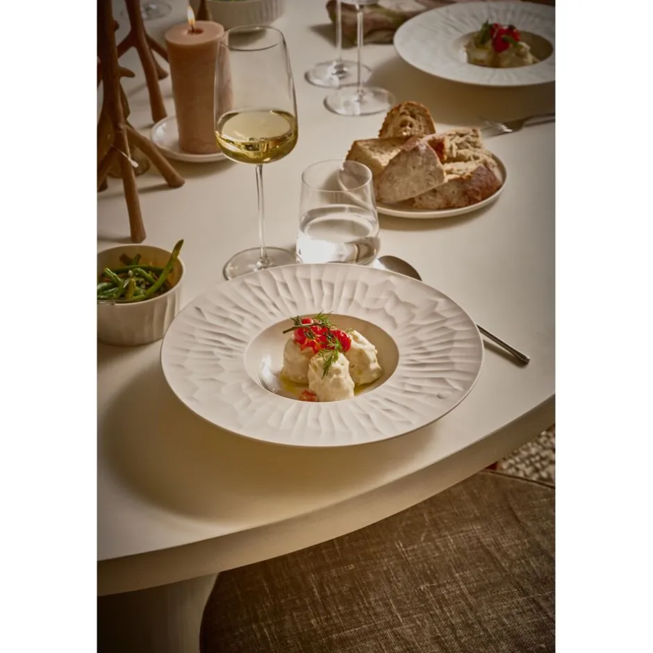 Pomax Vaisselle-LEGGERO - assiette creuse - porcelaine - DIA 19 x H 5,4 cm - blanc