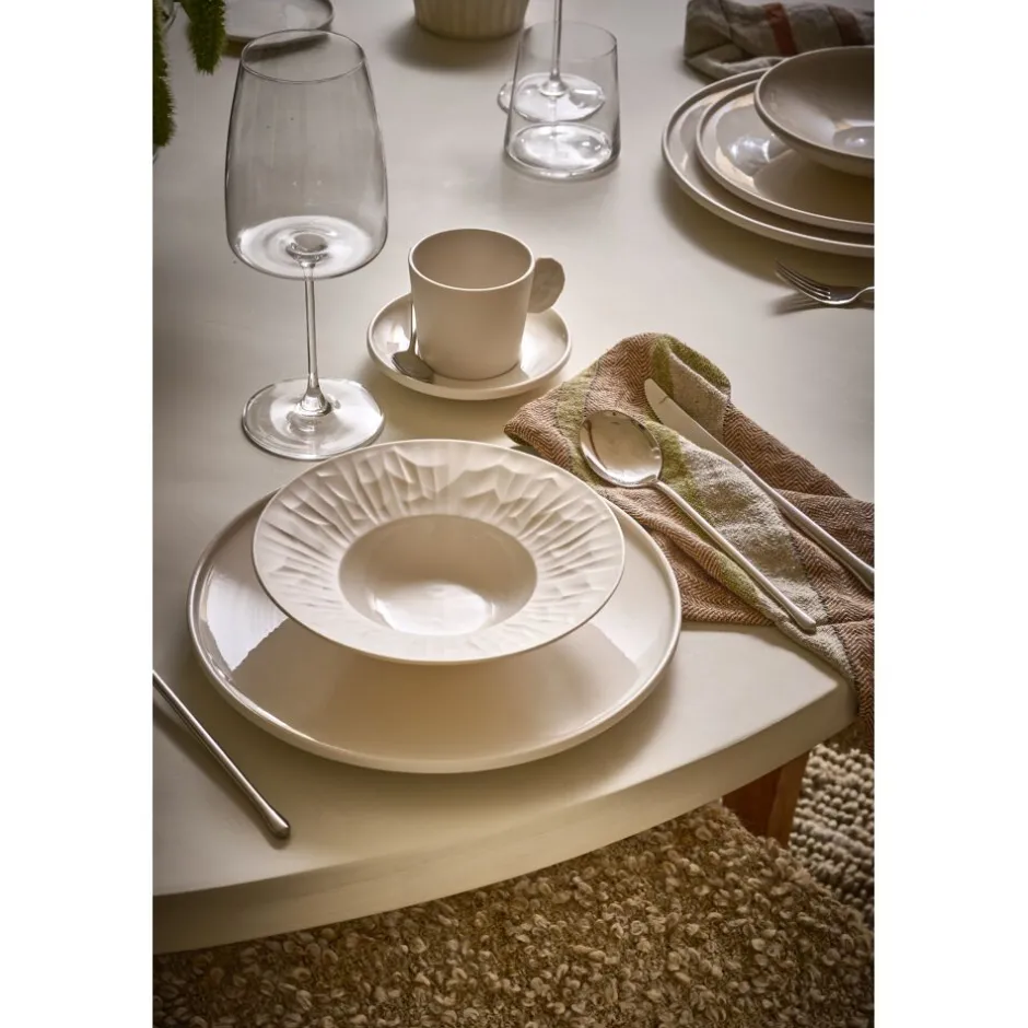 Pomax Vaisselle-LEGGERO - assiette creuse - porcelaine - DIA 28 x H 4,8 cm - blanc