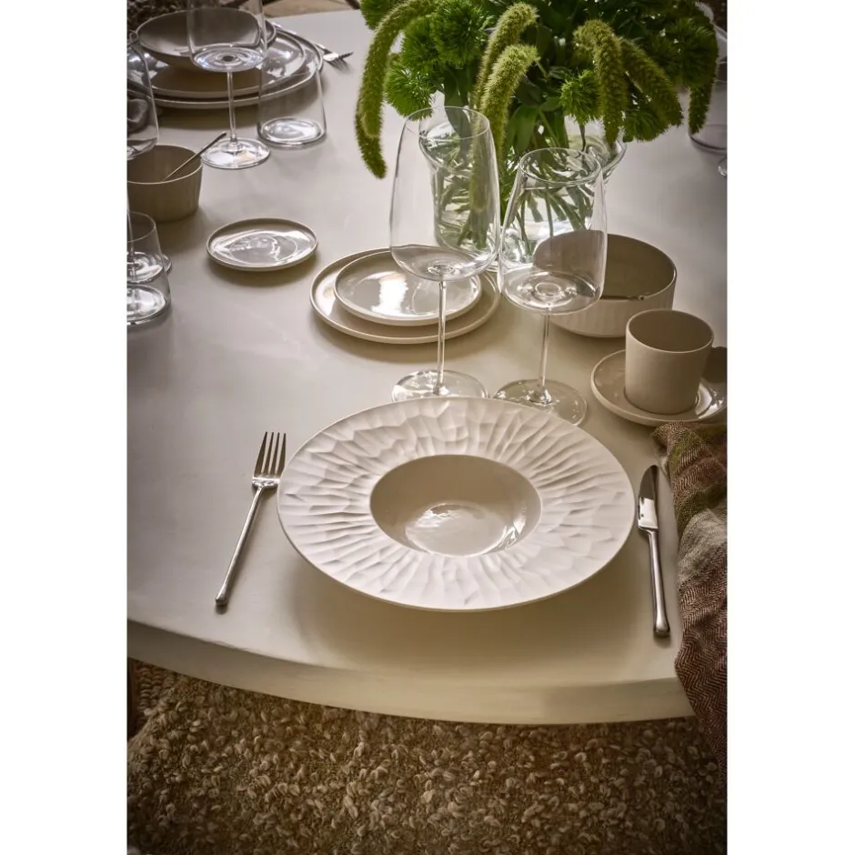 Pomax Vaisselle-LEGGERO - assiette creuse - porcelaine - DIA 19 x H 5,4 cm - blanc