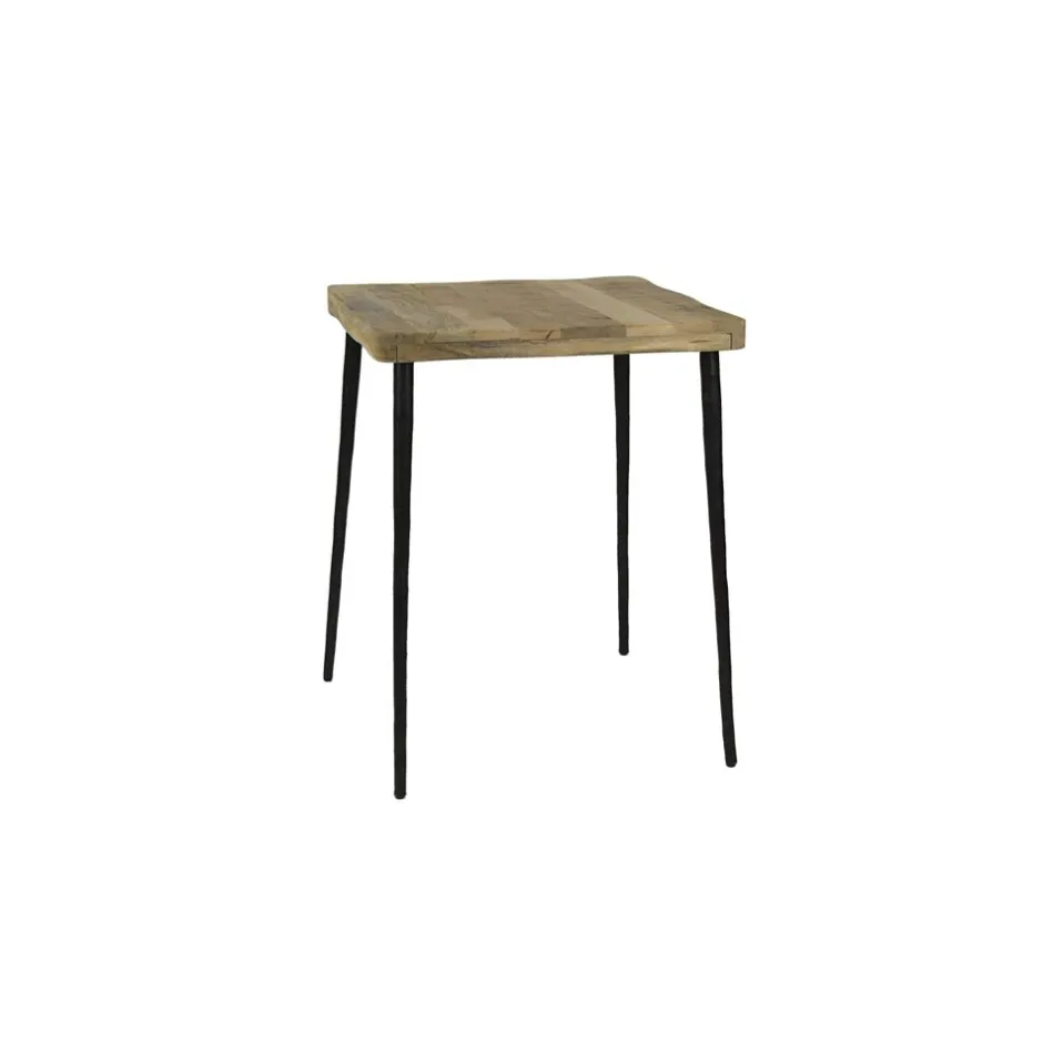 Pomax Tables-LEGNO - tables à dîner - bois de mangier / métal - L 60 x W 60 x H 77 cm