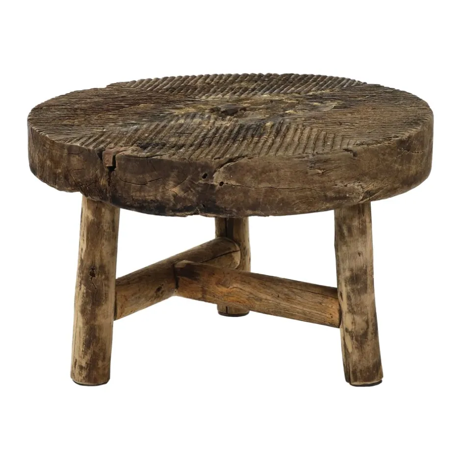 Pomax Tables Basses | Tables-LENASIA - table basse - bois récupéré - DIA 72 x H 46 cm - naturel