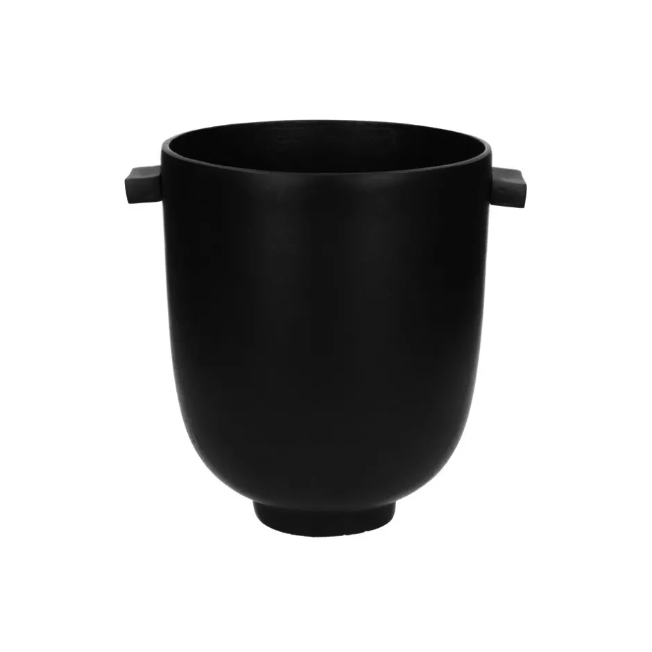 Pomax Accessoires-LISA - seau à champagne - aluminium - L 24 x W 20 x H 24 cm - noir