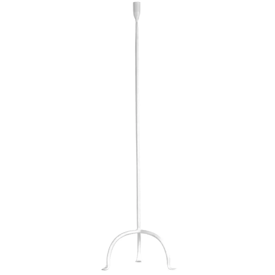 Pomax Chandeliers-LIZZIE - bougeoir - métal - L 24,5 x W 22,5 x H 105 cm - blanc cassé