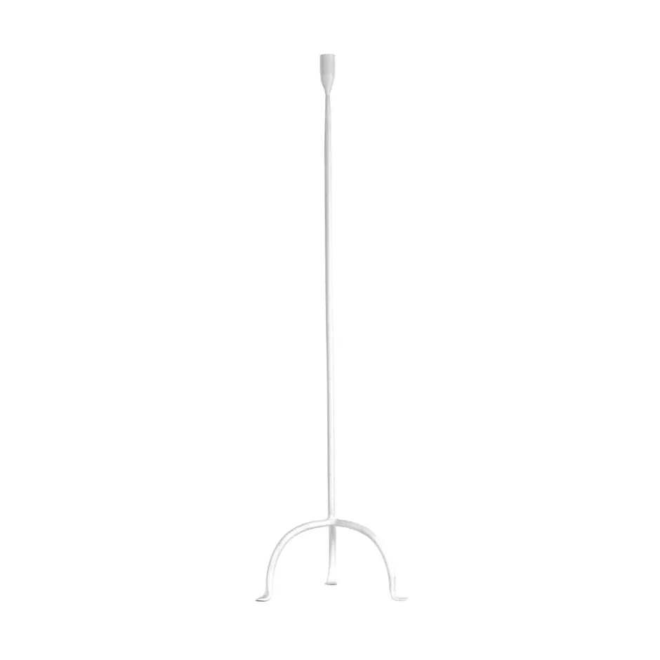 Pomax Chandeliers-LIZZIE - bougeoir - métal - L 25,2 x W 21 x H 90 cm - blanc cassé