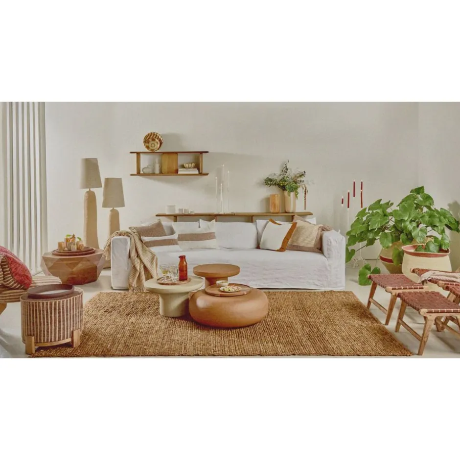 Pomax Chandeliers-LIZZIE - bougeoir - métal - L 24,5 x W 22,5 x H 105 cm - blanc cassé