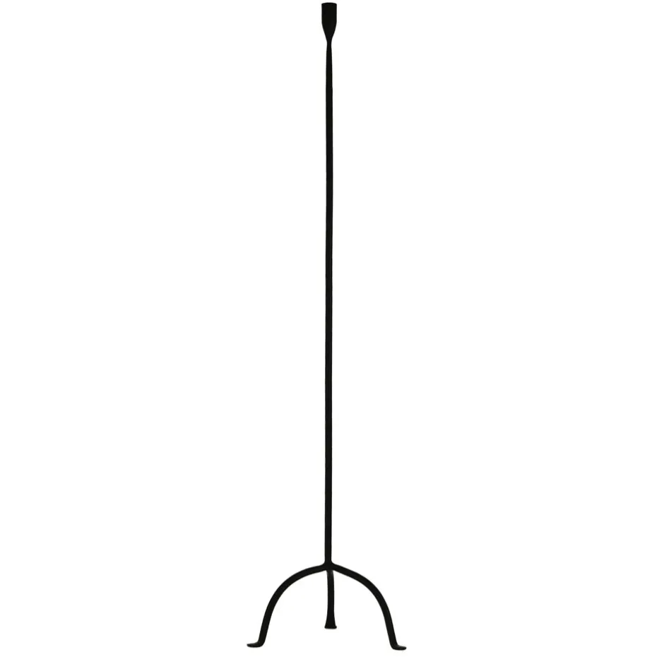 Pomax Chandeliers-LIZZIE - bougeoir - métal - L 24,5 x W 22,5 x H 105 cm - noir