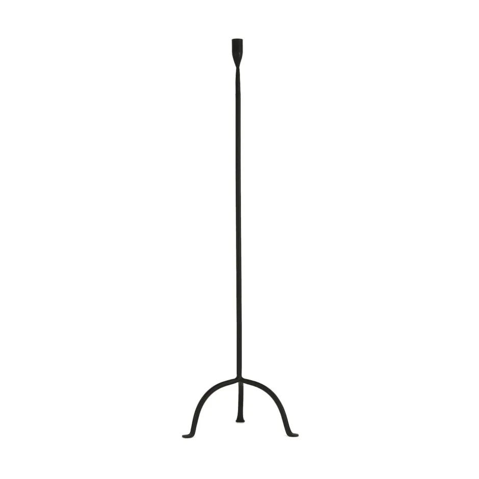 Pomax Chandeliers-LIZZIE - bougeoir - métal - L 25,2 x W 21 x H 90 cm - noir