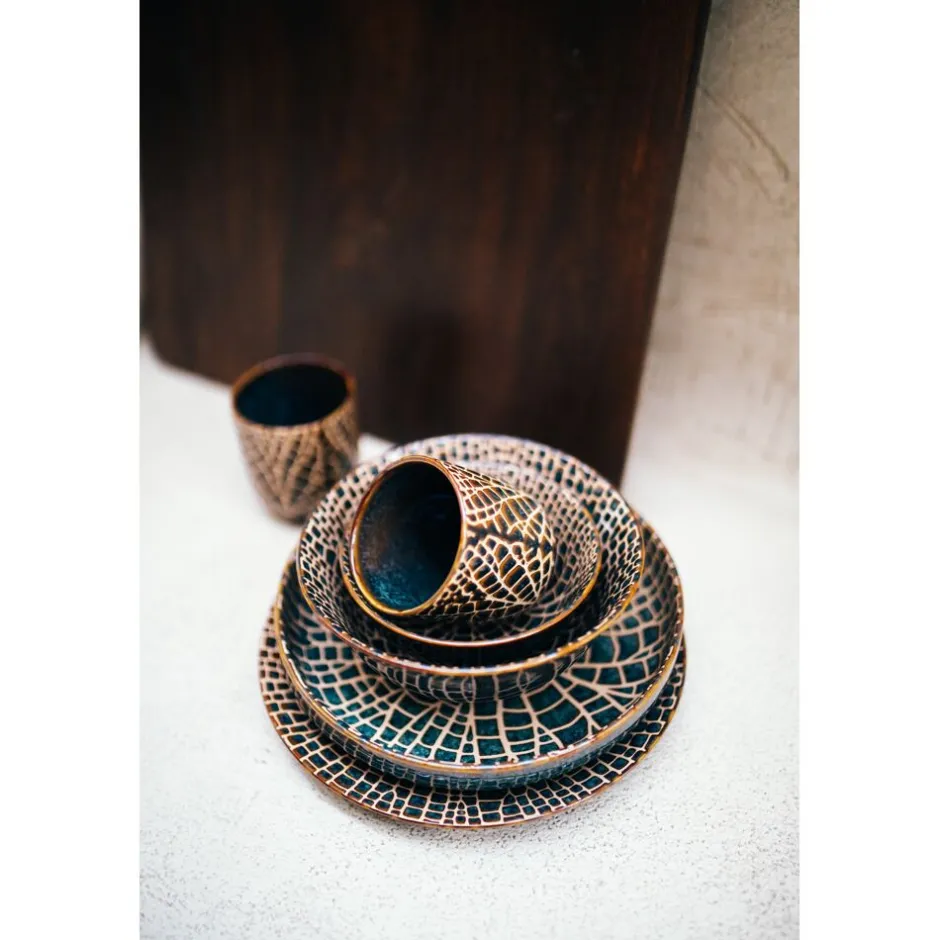 Pomax Vaisselle-LOTUS - bol à soupe - porcelaine - DIA 15 x H 7 cm - bronze