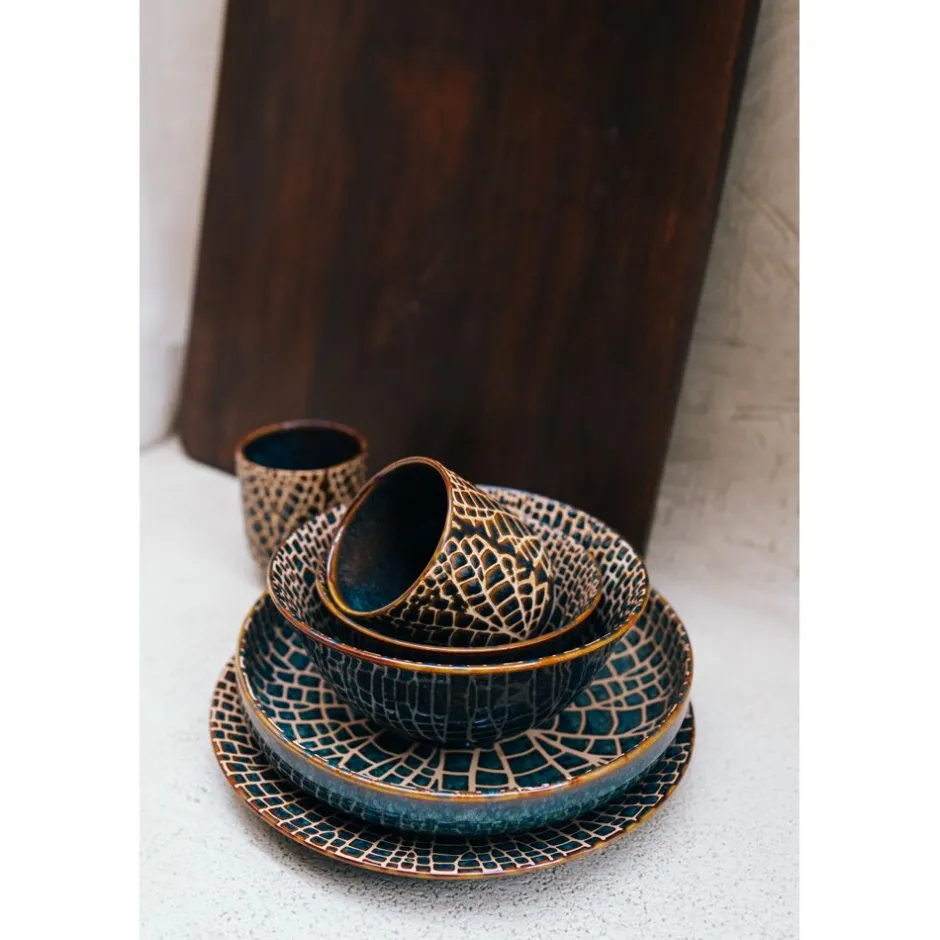 Pomax Vaisselle-LOTUS - bol à soupe - porcelaine - DIA 15 x H 7 cm - bronze