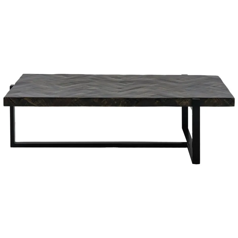 Pomax Tables Basses | Tables-LOXTON - table basse - bois de mangier / métal - L 122 x W 65 x H 36 cm - brun foncé